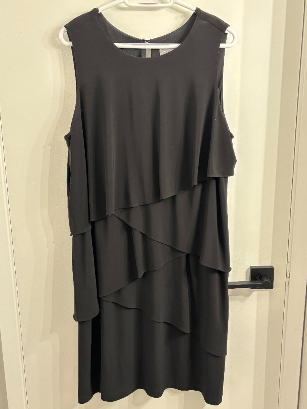 Laura Plus Black Ruffled Cocktail Dress